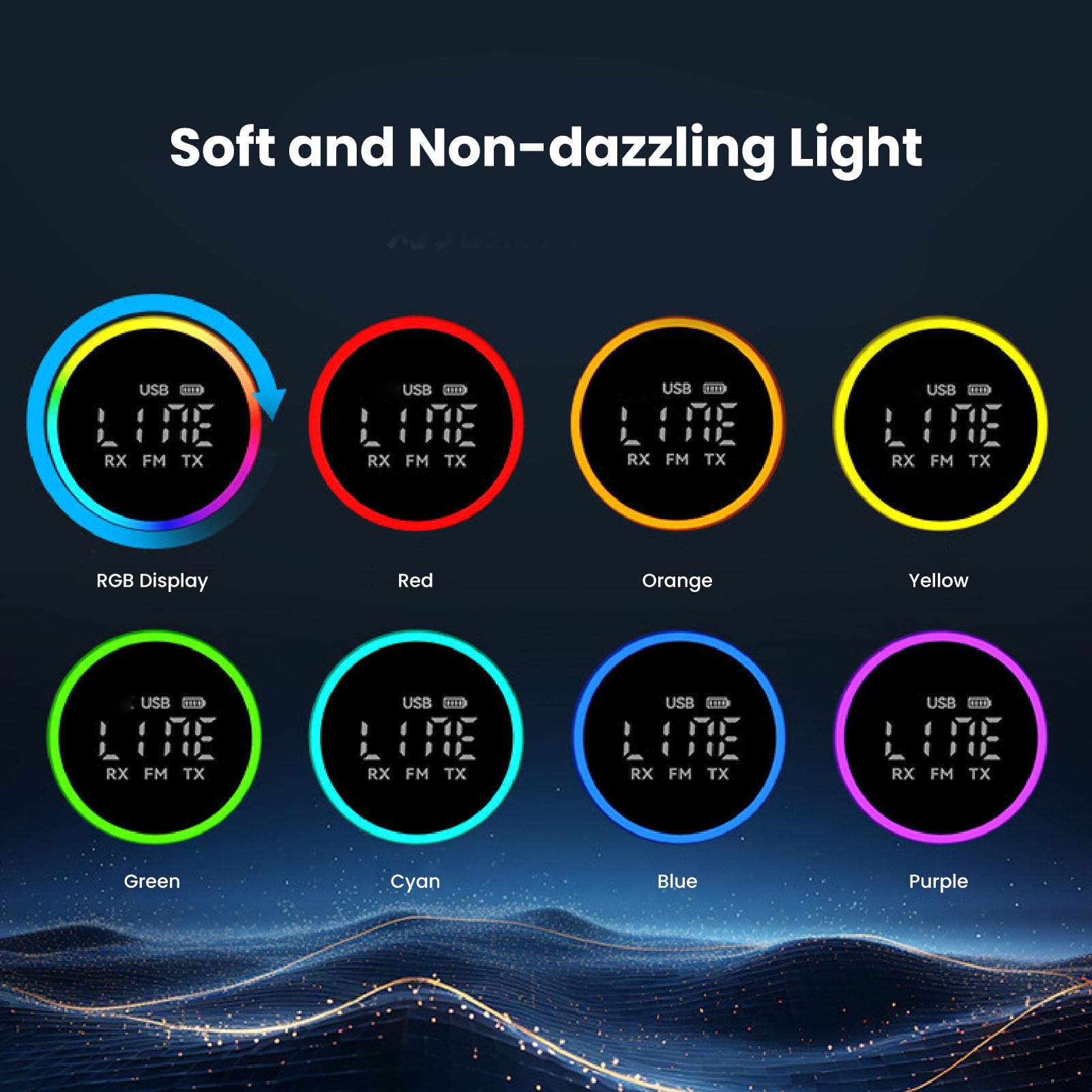 Émetteur-récepteur Bluetooth 6.0 pour TV, Adaptateur Audio sans Fil 3 en 1 avec émetteur FM, Affichage Numérique LED, AUX USB 3,5 Mm pour Stéréo Domestique, Lumière RVB