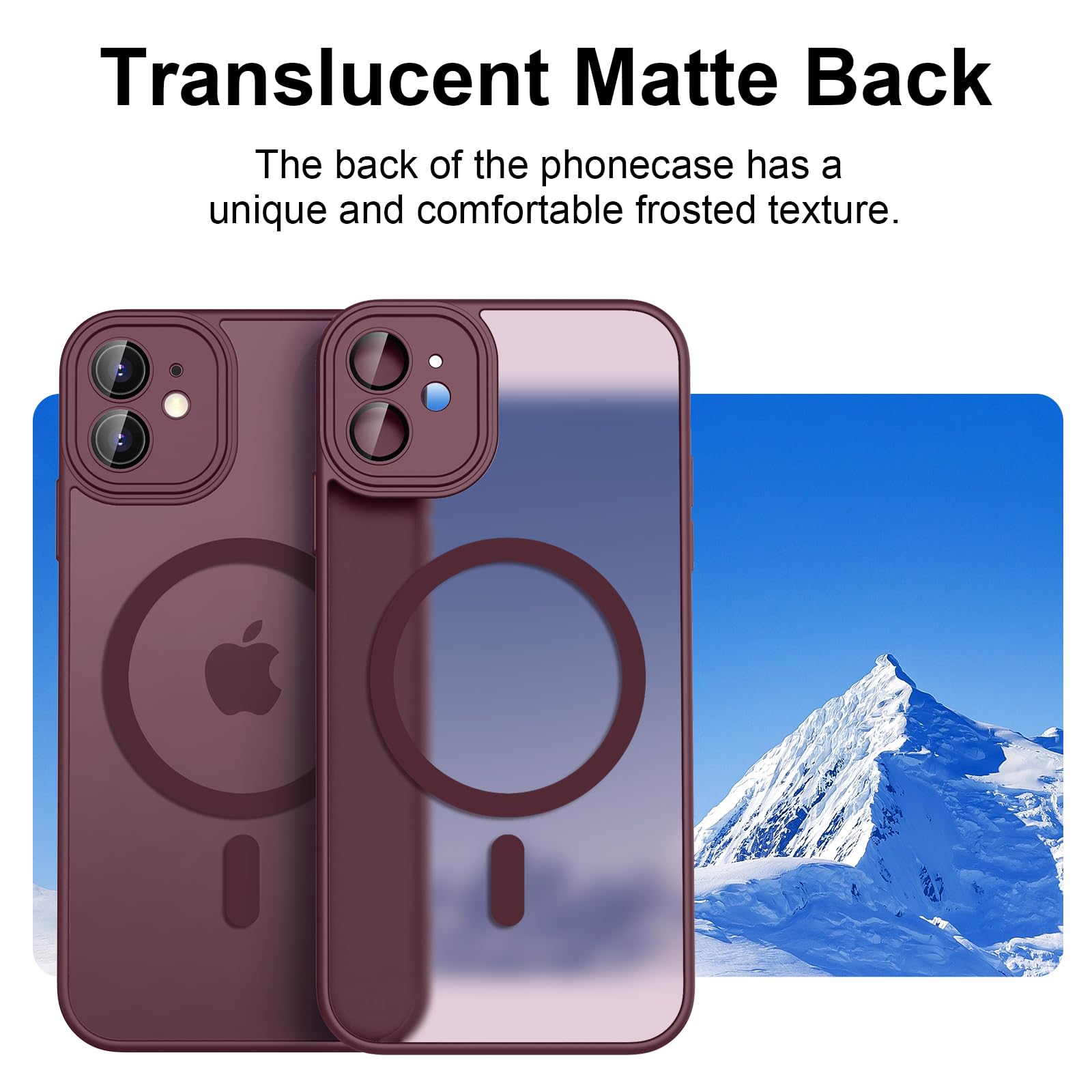 YLK Cover Magnetic Per IPhone 12 - Custodia Sottile Opaca Con MagSafe, Protezione Completa Antiurto, Nero - 2