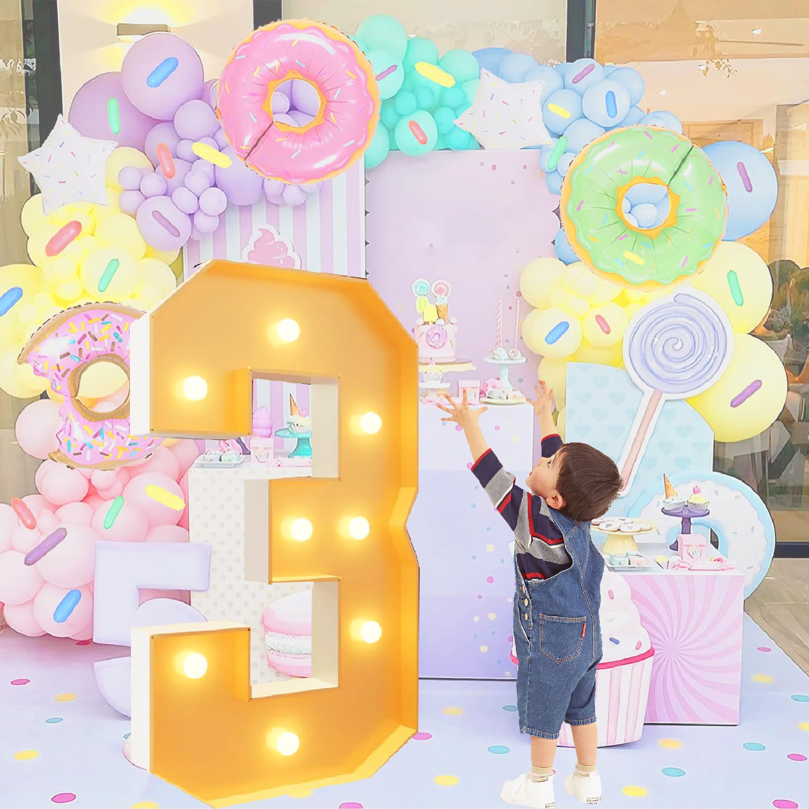 Letras de marquesina grandes iluminadas, letreros de fiesta iluminados gigantes con cadena de luces LED que funcionan con pilas para cumpleaños, aniversarios, bodas