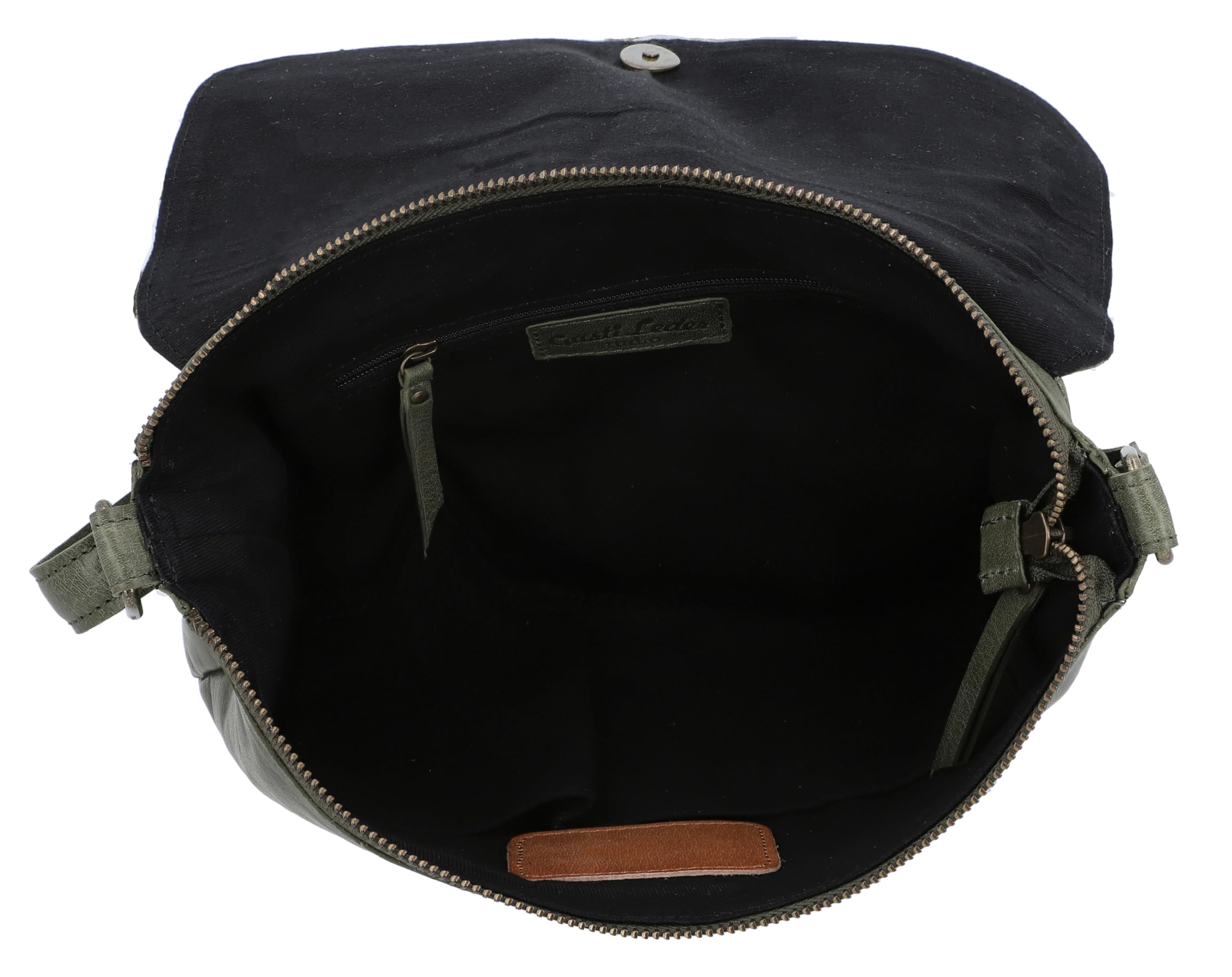 Gusti Leder Maisie - Borsa a tracolla da donna in vera pelle, stile vintage, con cerniera e tracolla