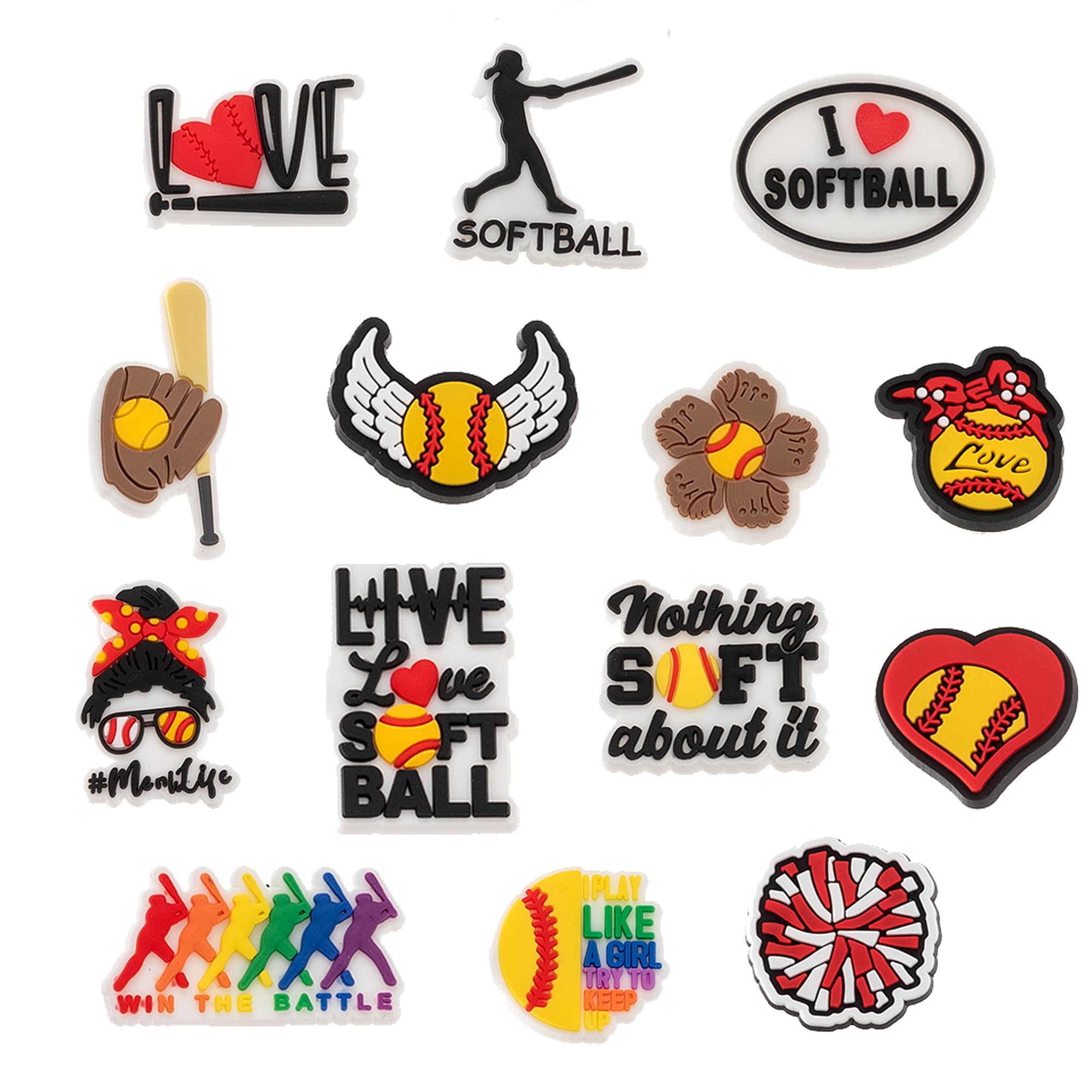 MelleFlarynsun Sports Shoe Charms Soccer Basketball Baseball Football Hockey Gymnastis Boxing Shoe Decoration Pins Accessories Charm for Men