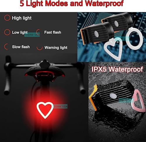 Miniatura 4 de Luz trasera LED recargable para bicicleta, luz trasera para montar de noche, ciclismo, parte trasera brillante, accesorios de bicicleta de montaña