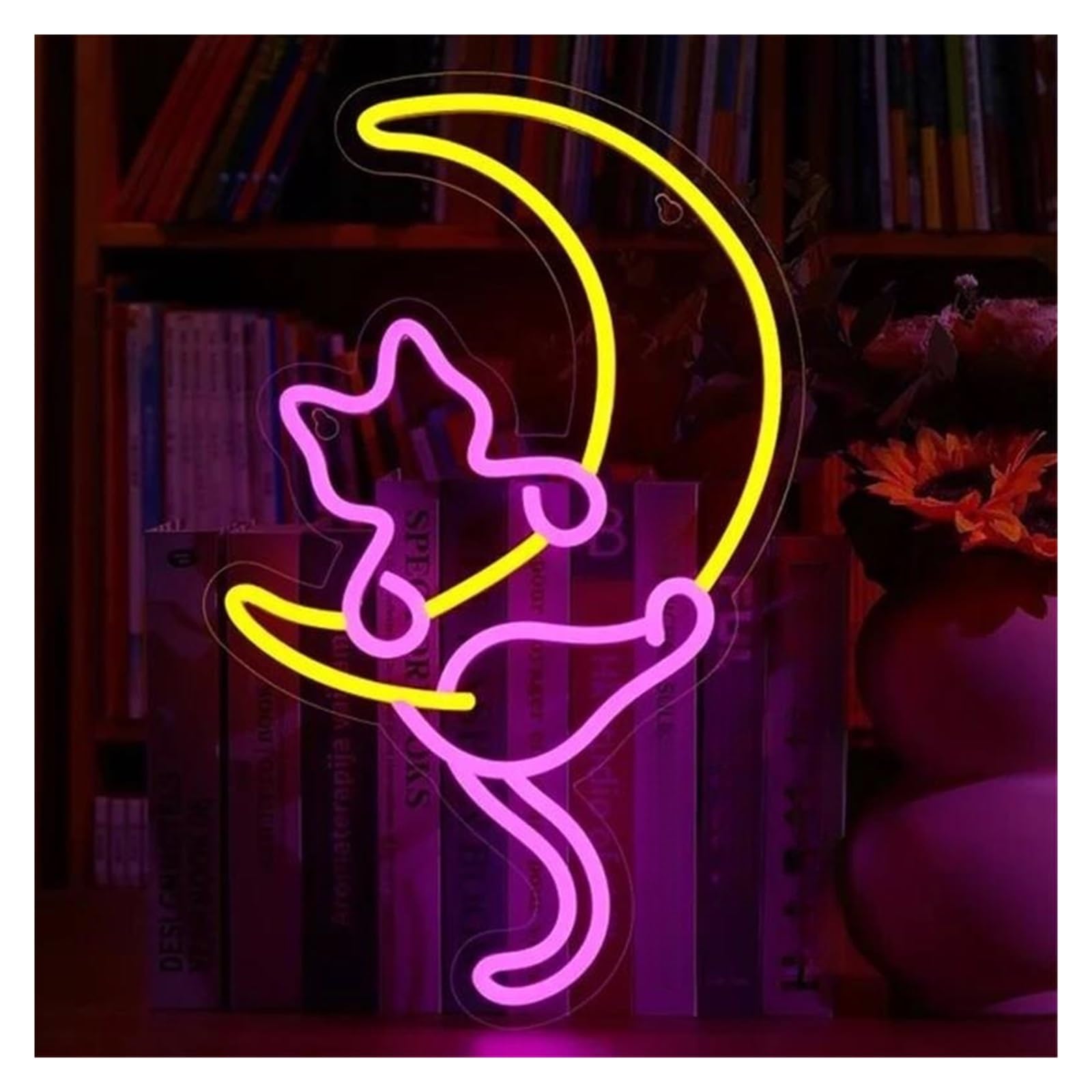 SHOUXI Sign Lamp Couple Cat Neon Sign for Room Studio Living Room Coffee Shop Bedroom Wall Decor(30X40cm)