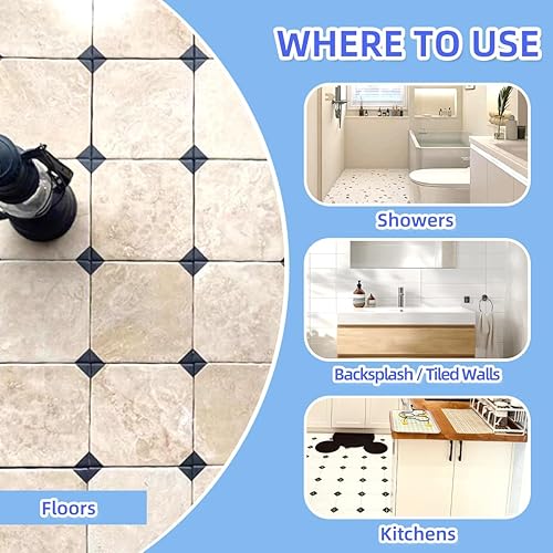 Miniatura 4 de Spray sellador de lechada de alta resistencia de 17.6 onzas para azulejos, mármol, suelos, duchas de baño y encimeras. Fórmula protectora