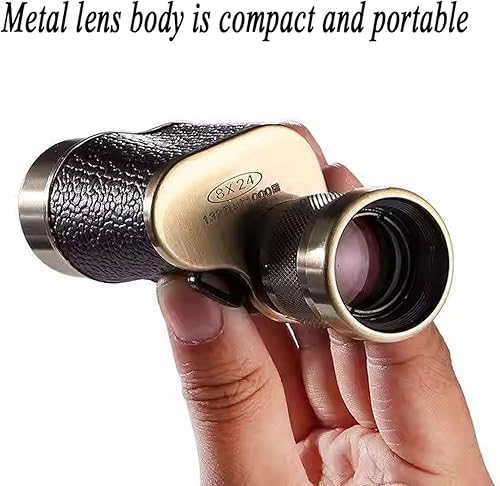 Miniatura 3 de Telescopio Profesional para ver planetas Binoculares para caza 8X24 de alta potencia de alta definición Mini telescopio monocular portátil de latón,