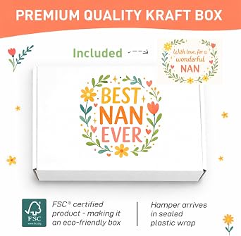 Nan Gifts Bundle With Biscuit Selection Including Border Biscuits, Shortbread, Custard Creams, Digestive Biscuits, Chocolate Creams and More - Presents for Nan Birthday Gifts, Mothers Day, Christmas
