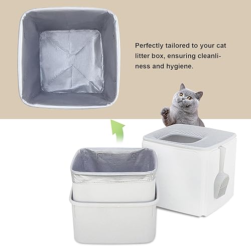 Miniatura 4 de Gibolaby Revestimientos reutilizables para caja de arena para gatos, compatibles con IRIS USA Premium Top Entry Cat Litter Box, 2 unidades