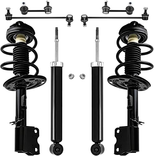 Miniatura 323 de Detroit Axle - Kit de puntales delanteros de 6 piezas para Chevrolet Aveo Aveo5 Pontiac G3 Wave, barra estabilizadora, varillas de acoplamiento