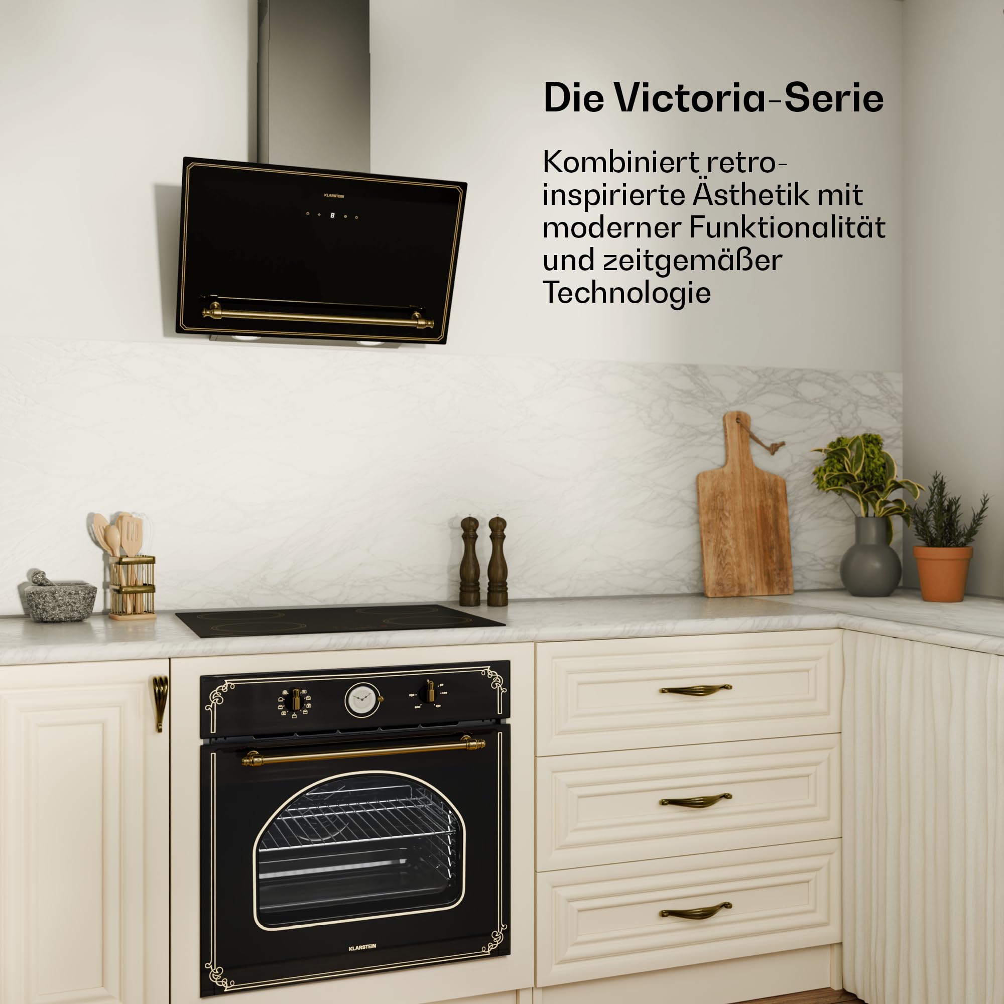 Klarstein Victoria Induktionskochfeld – 4-Zonen-Einbau-Induktionskochfeld, 7.000 W Mit Boostern, Schieberegler Und Timer, Kindersicherung, Schwarz, 59-cm-Design