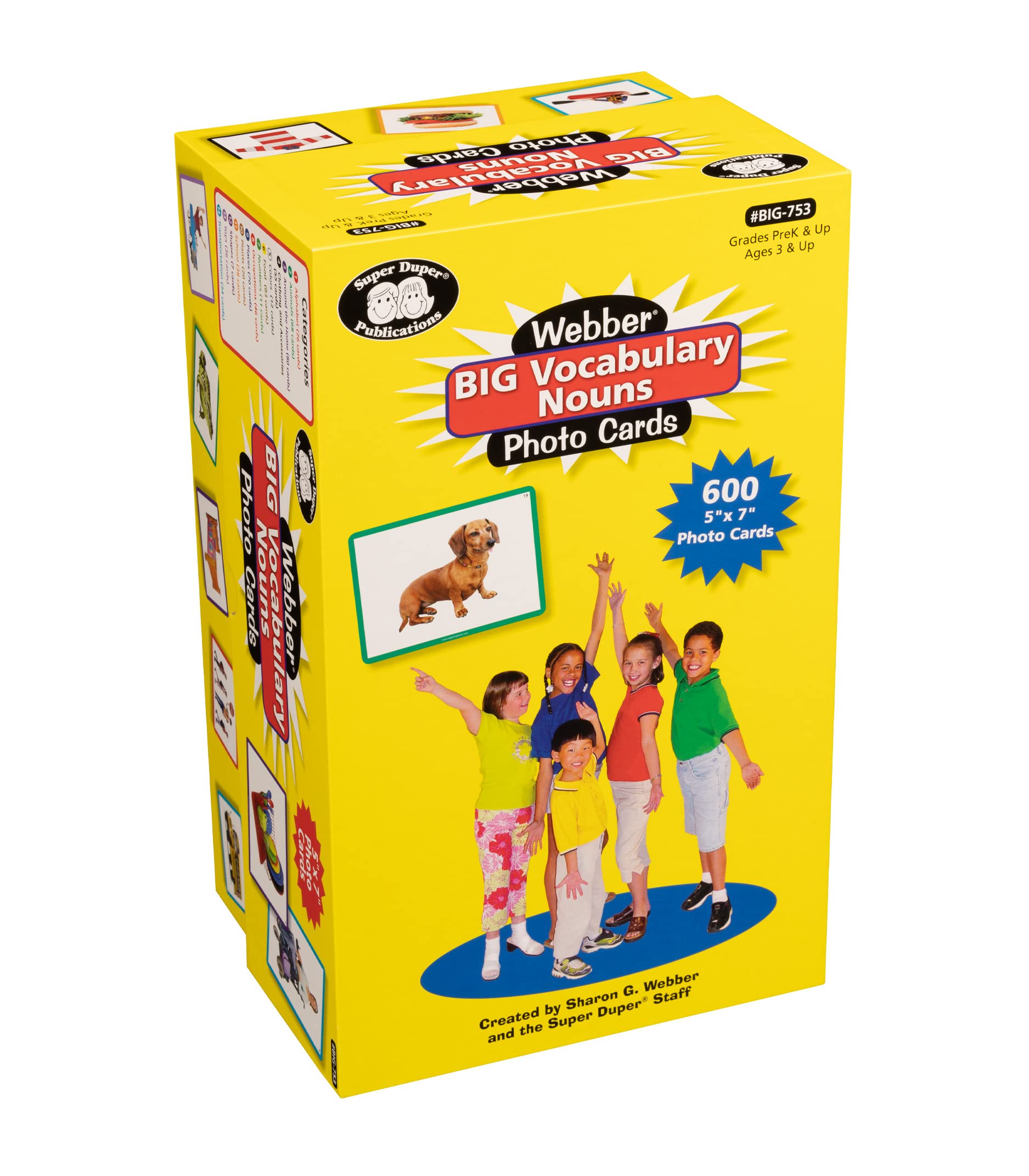 Super Duper Publications | Webber(r) Big Vocabulary Nouns Photo Flash Cards | Educational Learning Resource for Children