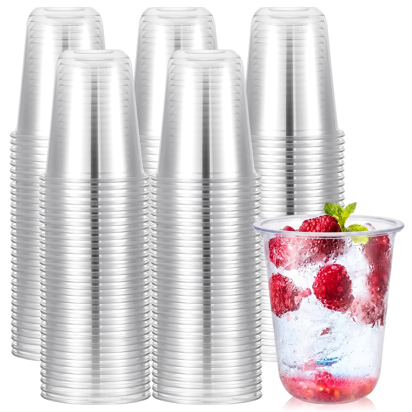 Gold Plastic Cups - 50 Pack Disposable Wine Glasses -32