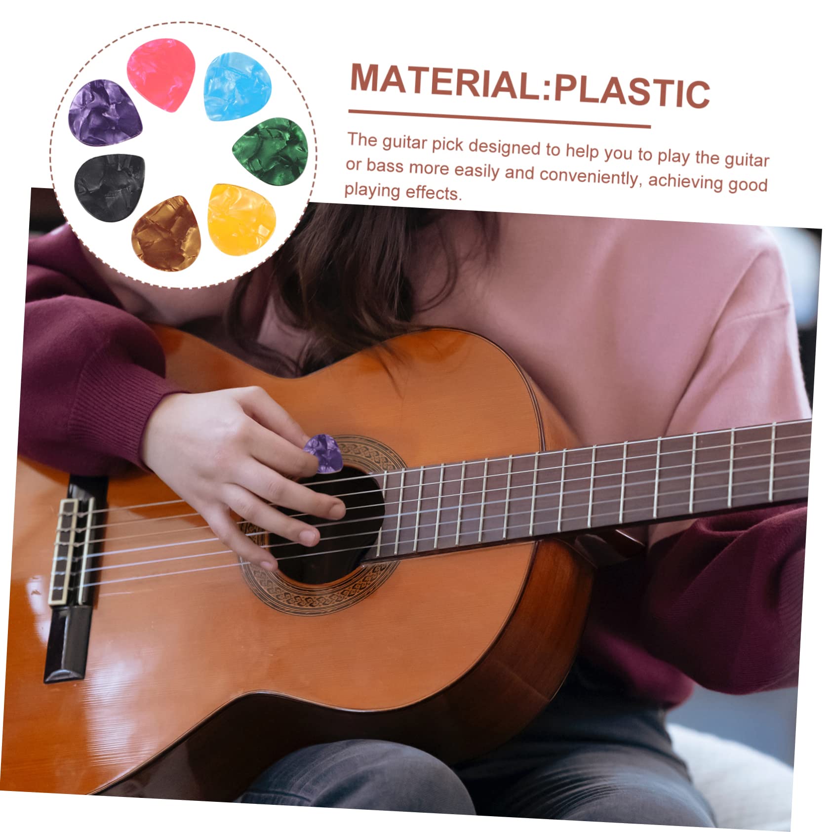 BESTonZON 750 Piezas púa de guitarra instrumentos musicales organos musicales accesorio de guitarra reemplazos de púas de puas de electrica bajo puas para
