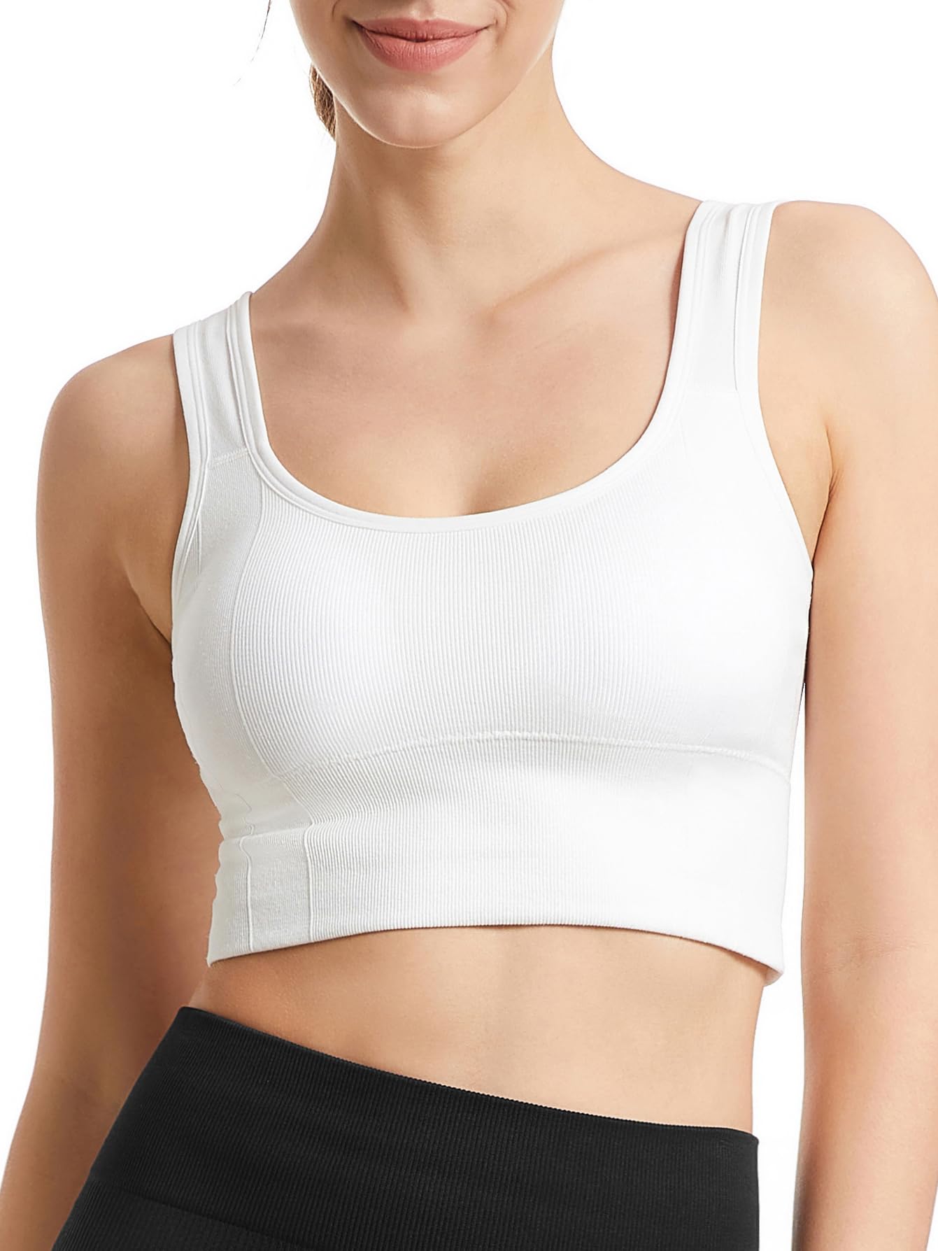 ZoemefulWomen's Seamless Comfortable Sports Bra with Removable Pads