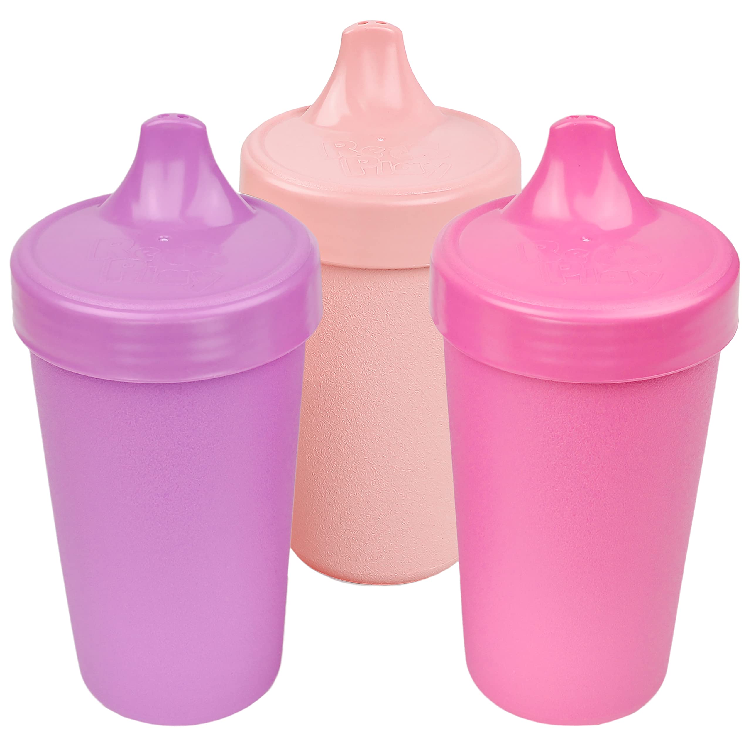 Re-PlaySpill-Proof Sippy Cups - Reusable 10 Oz Set of 3, Dishwasher & Microwave Safe, Made in USA, Princess