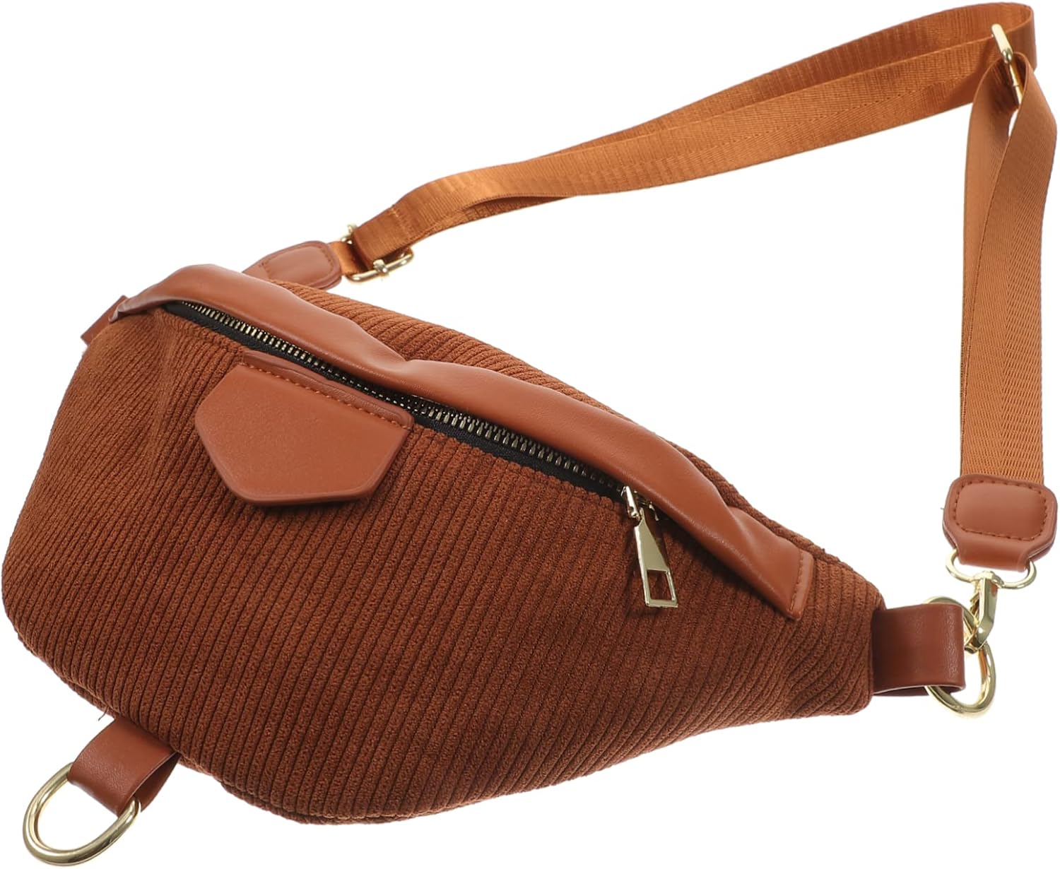 HOOTNEE Corduroy Chest Bag Fanny Pack Crossbody Purses for