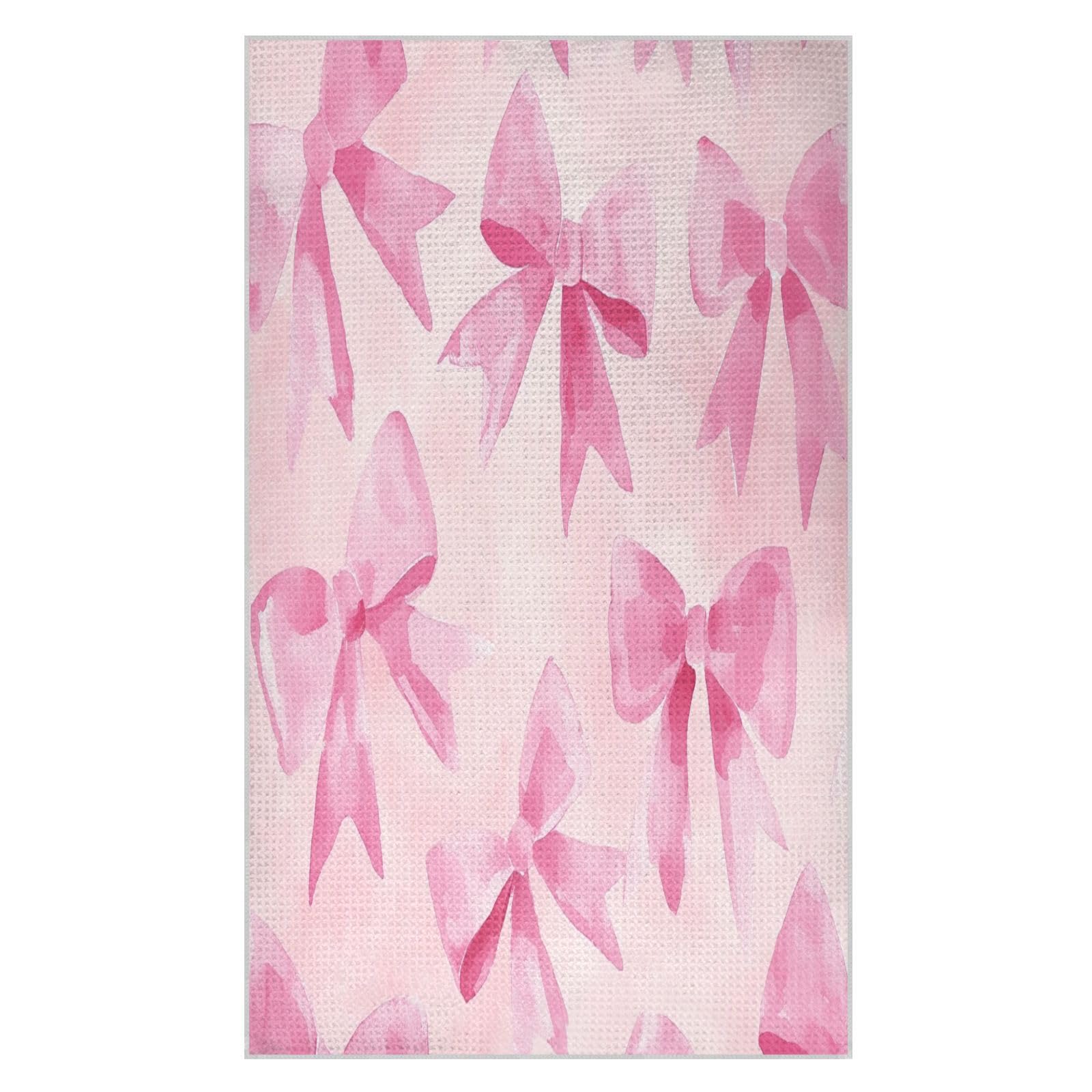 BURSTDDY Bow Kitchen Towels,Absorbent Dish Towels 2 Pack