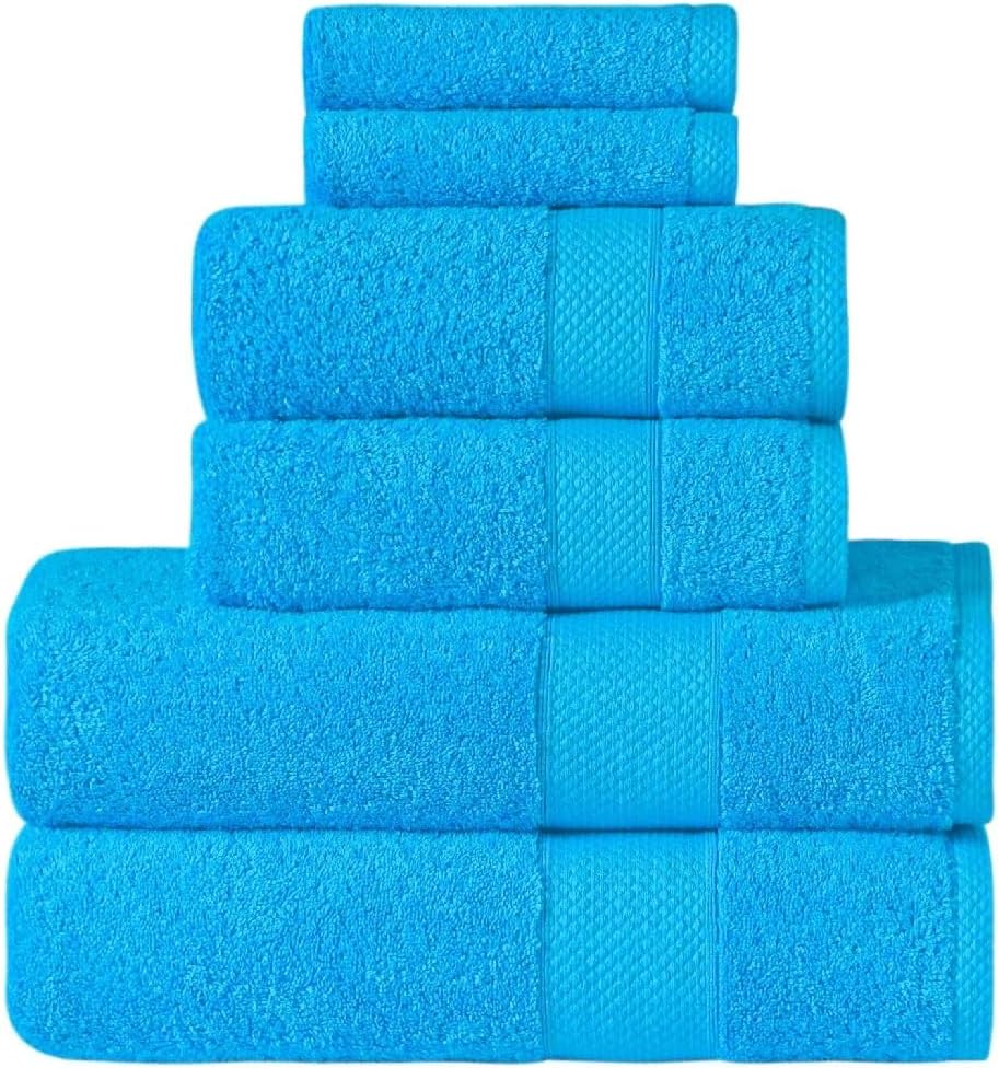 Quick Drying Absorbent Towels and Towels 6-Piece Set, Bathroom Towel Set, Cotton