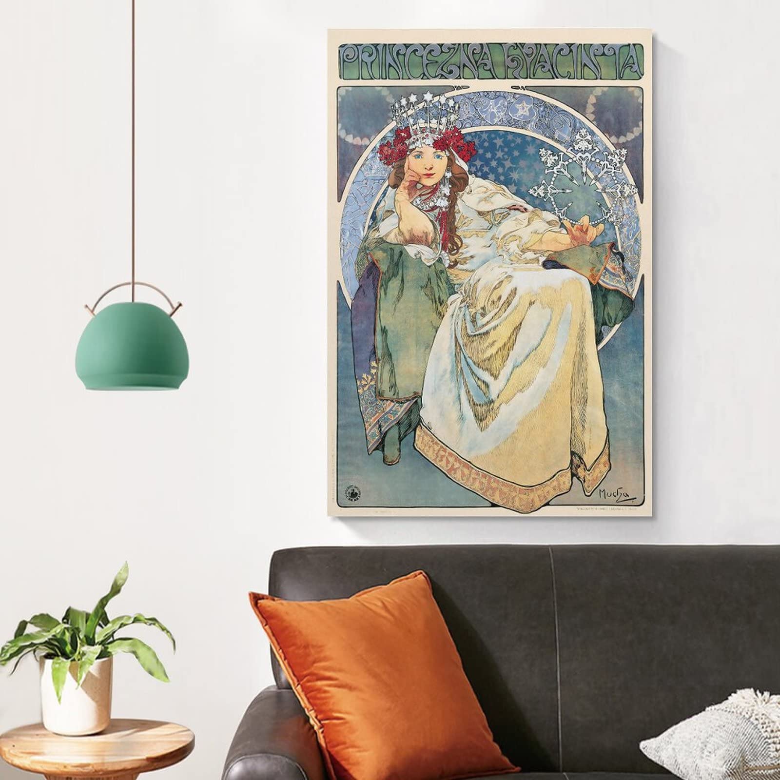 アルフォンス・ミュシャ画 「ヒヤシンス姫」Lサイズ シルクスクリーン ポスター アルフォンス・ミュシャ画 「ヒヤシンス姫」Lサイズ シルク