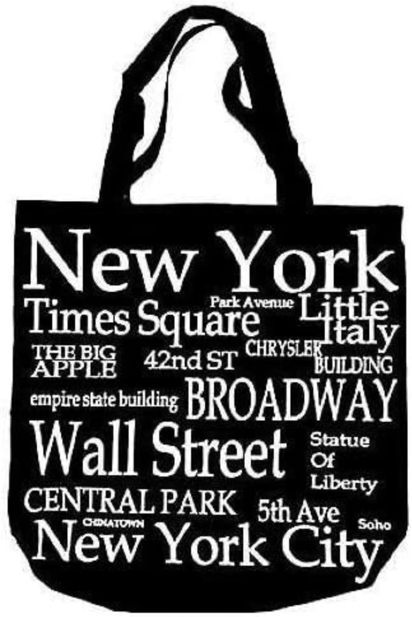 New York Tote Bag Black and White (14 inches) NYC Souvenir