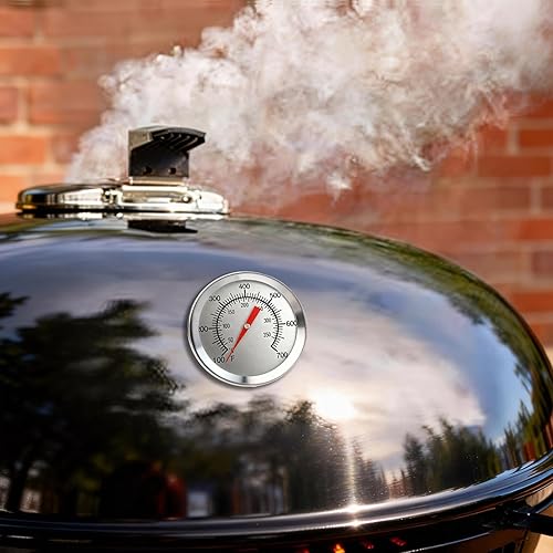 Miniatura 8 de CloudHand Reemplazo mejorado de 2 pulgadas para parrilla de huevos, termómetro de barbacoa de 100 a 700 °F, ahumador de parrilla de carbón con dial