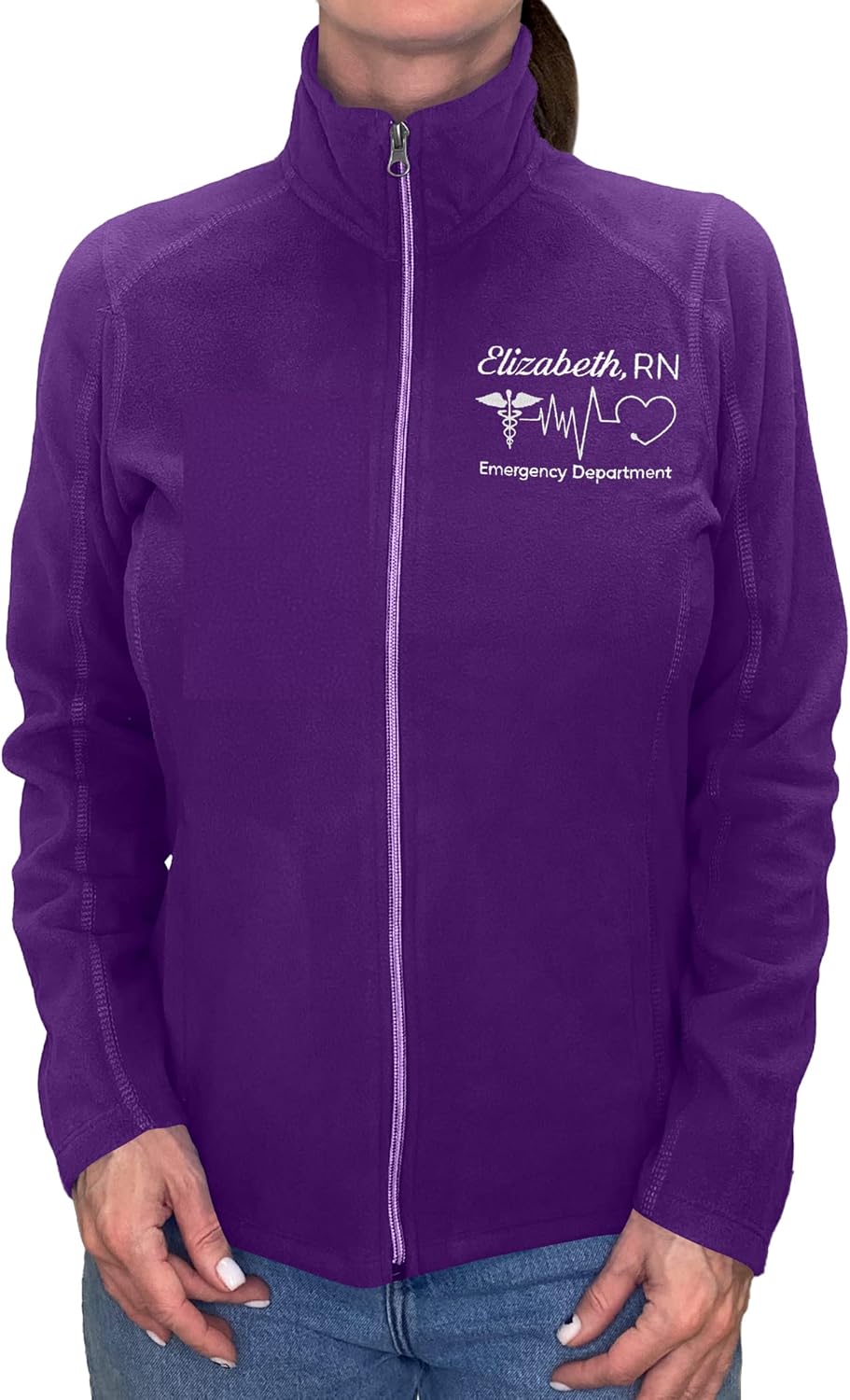 Women's Custom Nurse Jacket Personalized Embroidered Lightweight Jacket Nurse Jacket - Image 3