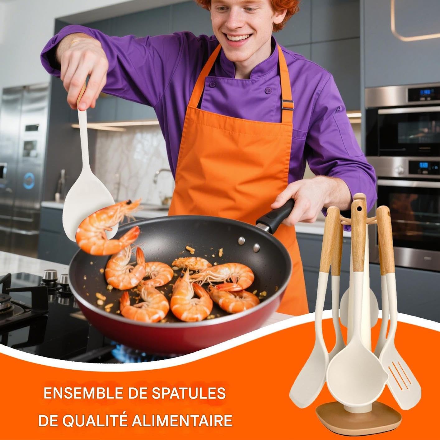 Spatule En Silicone Outils Cuisson Antiadhésifs Silicone Alimentaire