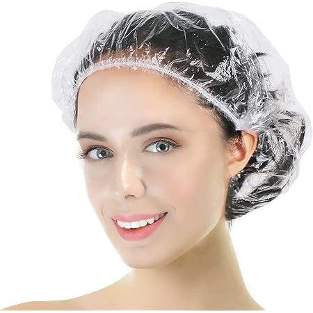 Clear Disposable Plastic Shower Caps 