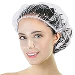 Years calm 100PS Disposable Shower Caps, Plastic Clear Shower Caps, lengthening and thickening Hair Caps for Hair dyeing assistance, Hotel and Hair Salon, Home Use, Portable Travel (Size 20.5/52cm
