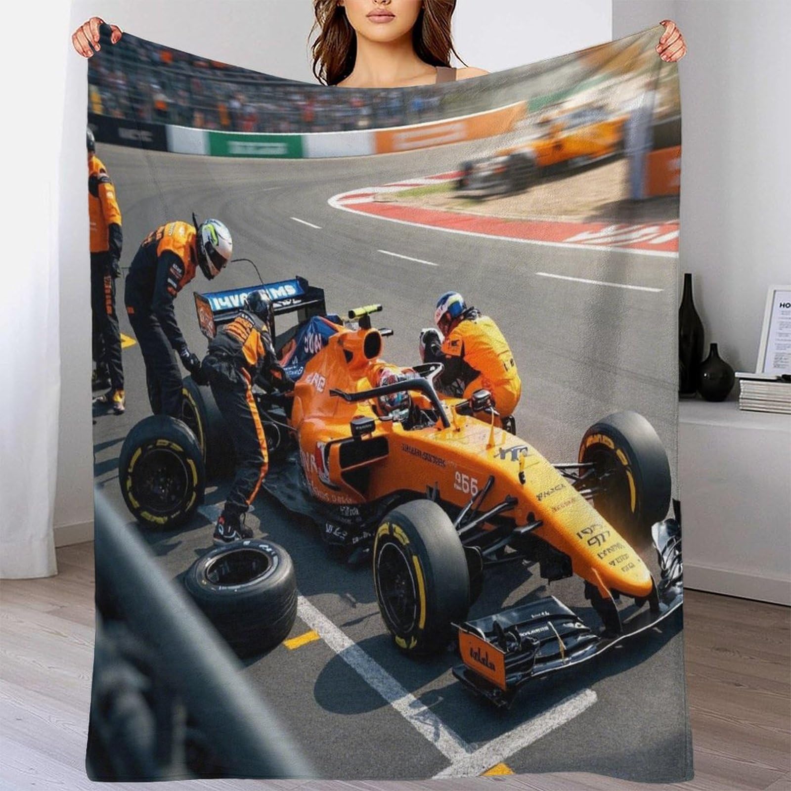 Ekstremalne dywany w stylu Formulaa Racing na sofy, miękkie i ciepłe dywany, odpowiednie na wszystkie pory roku do dekoracji wzoru pit stop 70x80 cali (180x200 cm)