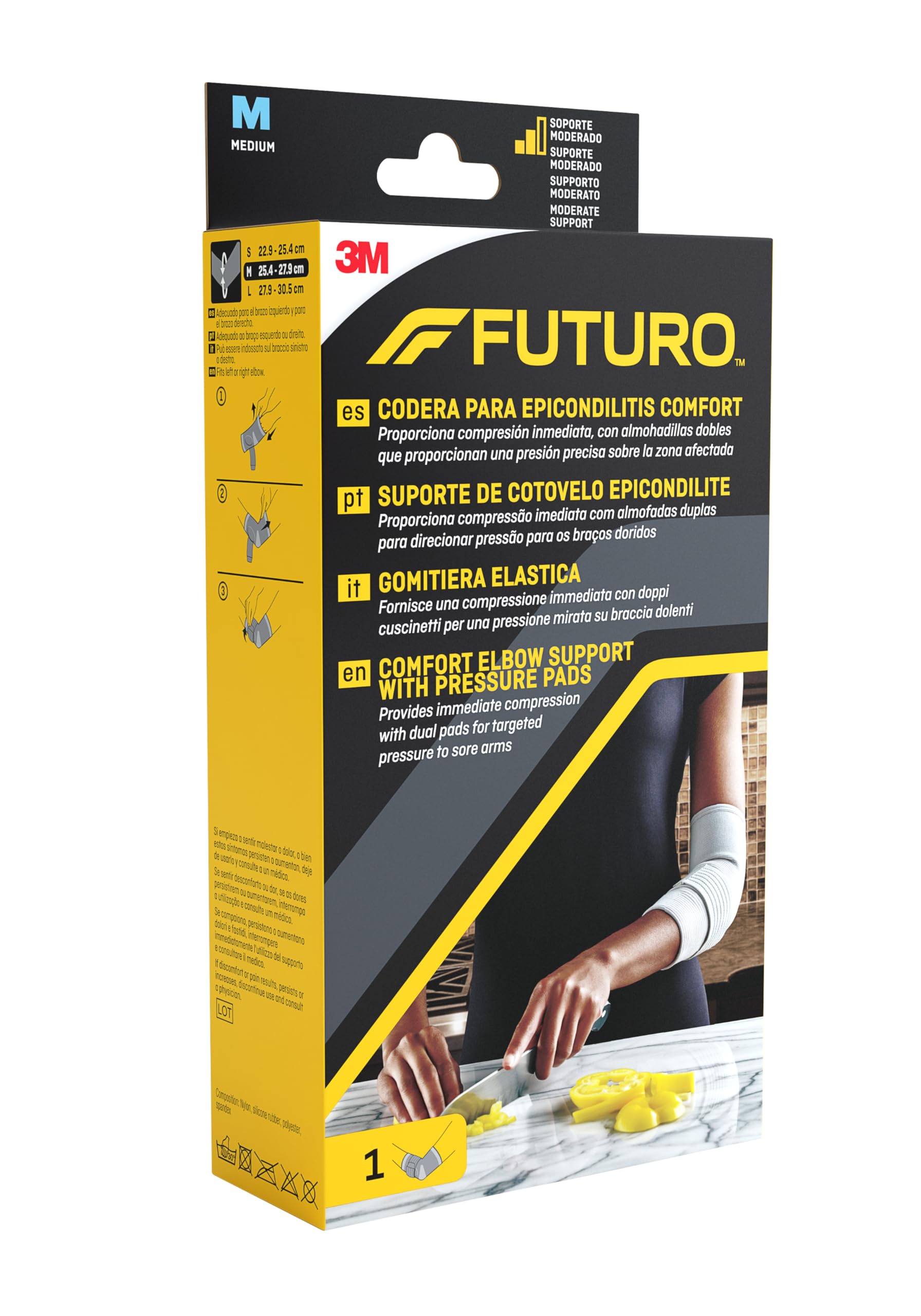 FUTURO Gomitiera elastica 47862, M, 25.4 - 27.9 cm