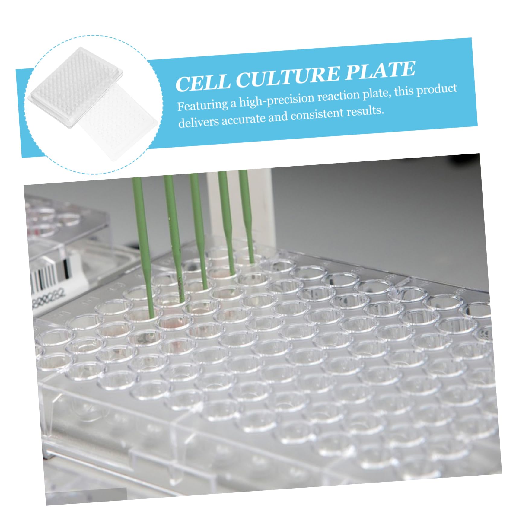 PRETYZOOM 2 Series Placa De Cultivo De Tejidos De Laboratorio Placa De Cultivo Celular De Laboratorio Bandeja De Cultivo De Polivinilo Transparente 100 Piezas*2