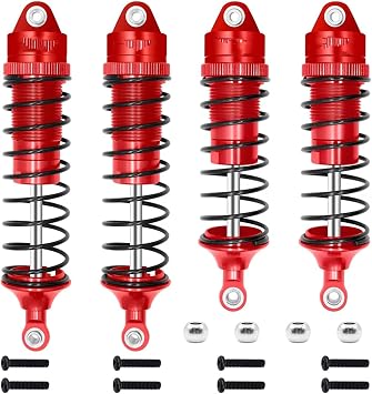RC Car Shock Absorbers For Traxxas For Slash 2wd For Hoss For Rustler For Vxl 4x4 For Bandit For Nitro For Stampede Esilun 1/10 Oil Shock Absorber RcRed