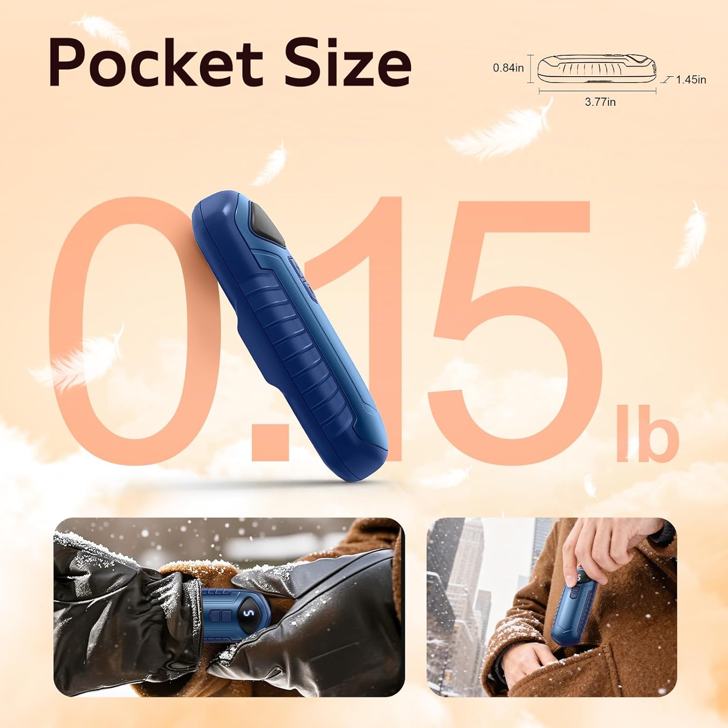 Rechargeable Hand Warmers 2 Pack, 6000mAh Electric Hand Warmers, 5-Settings, Portable Pocket Heater, Great for Men Women Kids, sutable for Outdoors Office Travel Hunting - Image 6