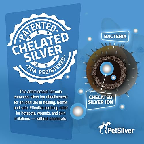 Miniatura 4 de PetSilver Spray ára heridas con quelato de plata 50 ppm. Cuidado de las heridas antimicrobiana para gatos, perros y caballos. Curación rápida para