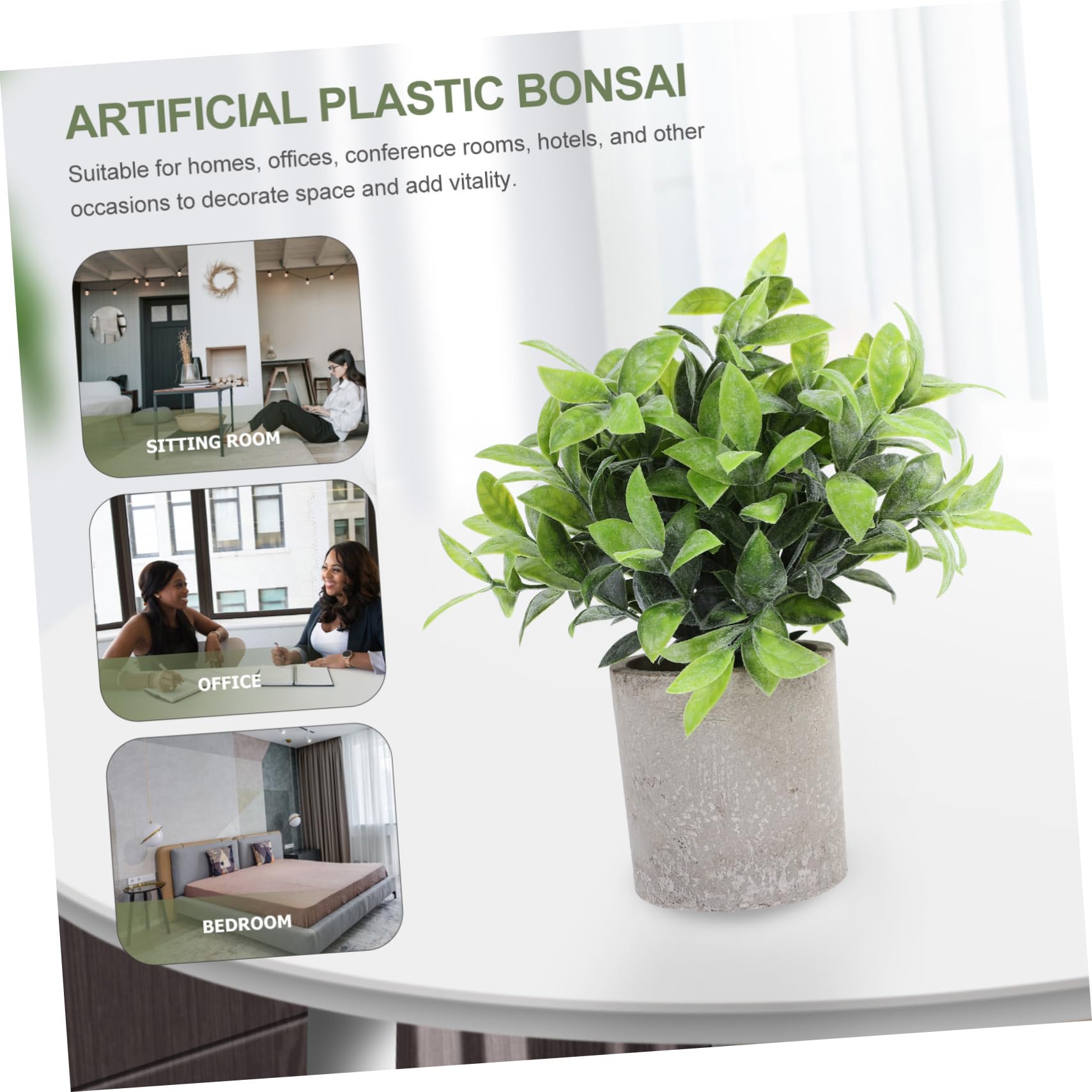 Zerodeko 3pezzi Potted Eucalyptus Per Decorazione Per e Casa Centrotavola Per Spazi