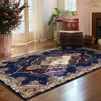 Amazon｜[VANDROUP] 曼荼羅柄 ラグ マット エスニック