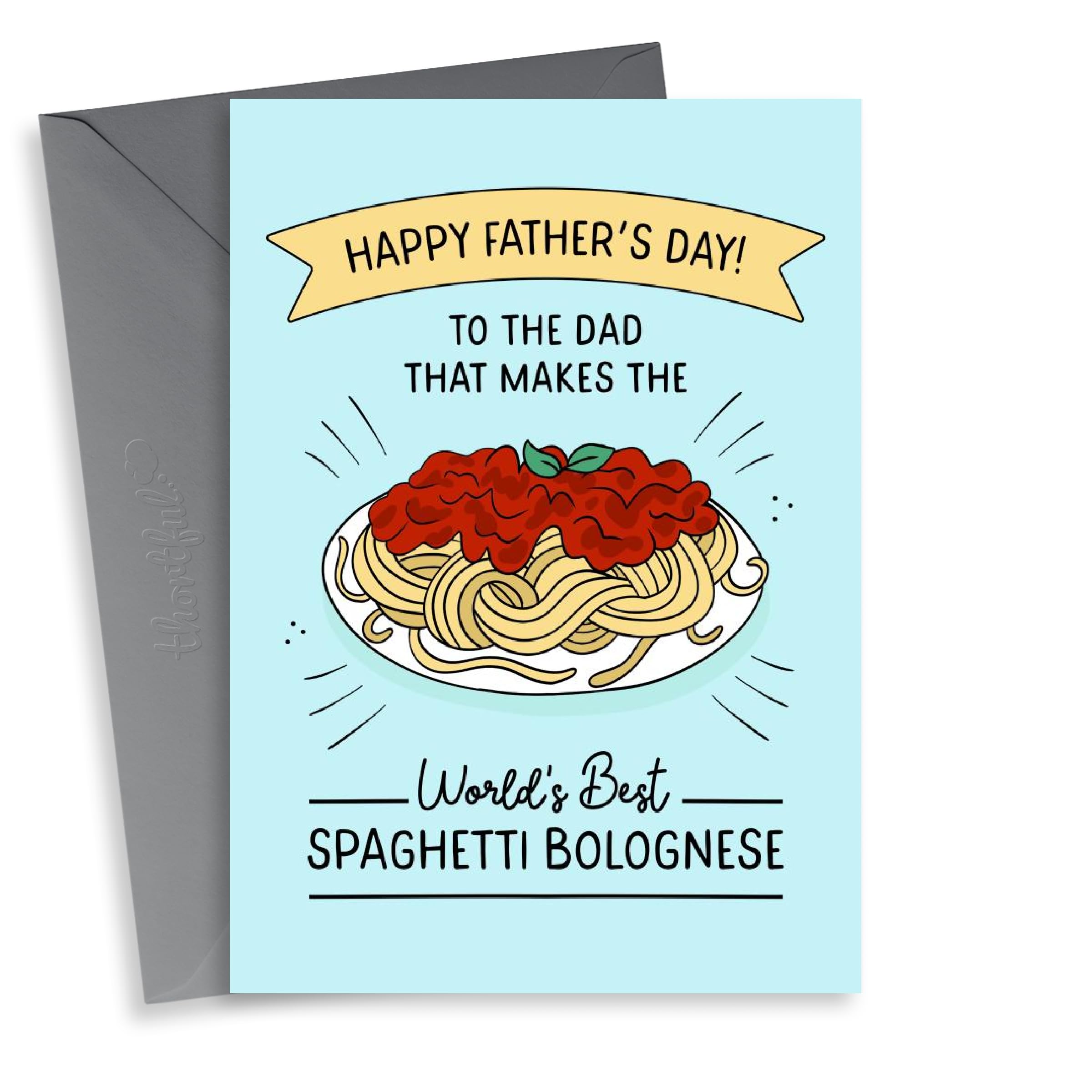 Cute Father's Day card - Chef Dad - Worlds Best Spag Bol