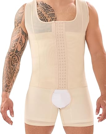SHAPE CONCEPT Mens Shapewear 361 Faja Colombiana para Hombre, Male Girdle Stomach Compression With Hooks and Control Abdobmen