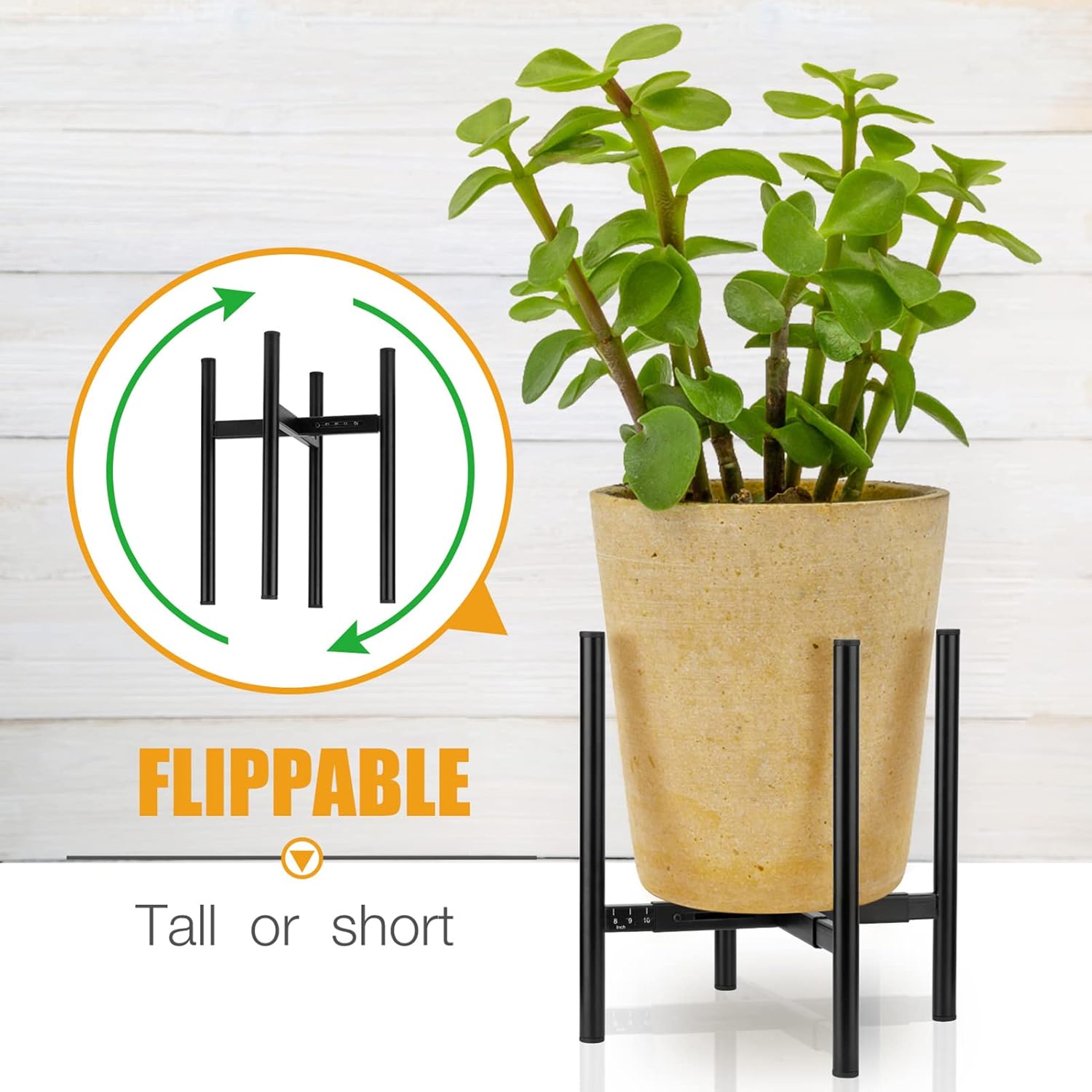 Flower Stand Modern Metal Plant Pot Stand Adjustable Flower Pot Stand Indoor Outdoor Flower Pot Holder Potted Bonsai Display Rack Plant Stand