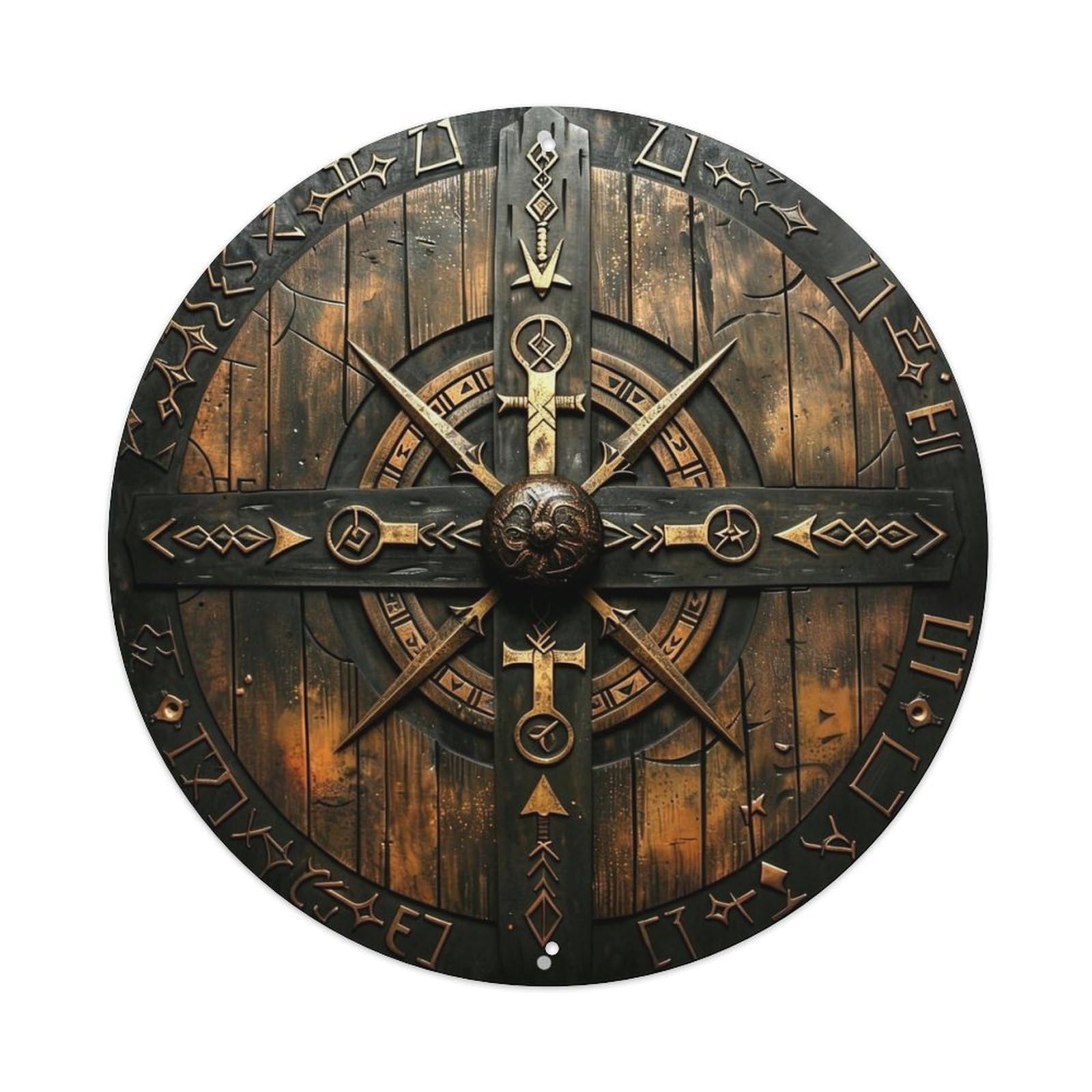 Vintage Nautical Compass Rose Metal Tin Sign Plaque
