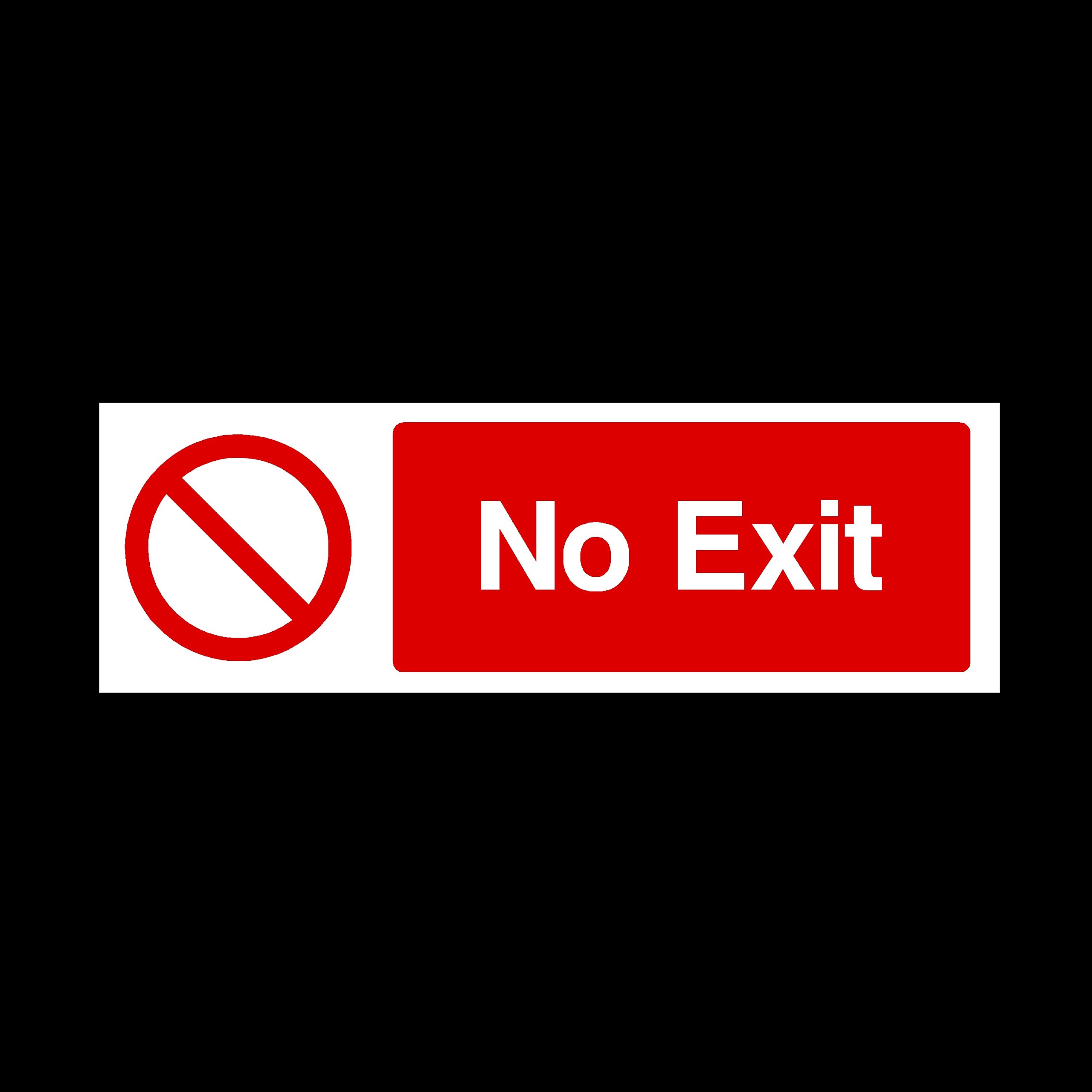 NO EXIT Sign, Aluminum, Photoluminescent, Self-Adhesive (5 In X 5 In) , Model-CC-ALU - American Permalight