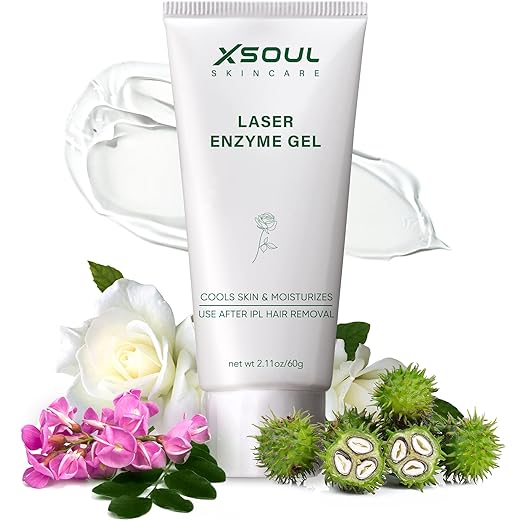 XSOUL Cooling Gel for Laser Hair Removal Device, Soothes & Moisturizes Skin After IPL Laser Hair Removal, SOPHORA ANGUSTIFOLIA and ROSA RUGOSA FLOWER OIL Extracts, 2.11OZ