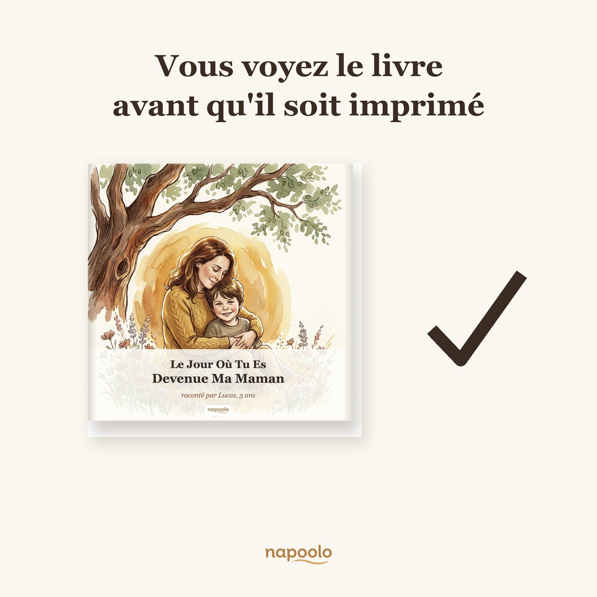 Livre Maman Personnalisé Photo Prénom - Cadeau Naissance et Anniversaire | Votre enfant raconte le jour où vous êtes devenue sa maman : ses mots et vos photos deviennent un vrai livre de 32 pages.