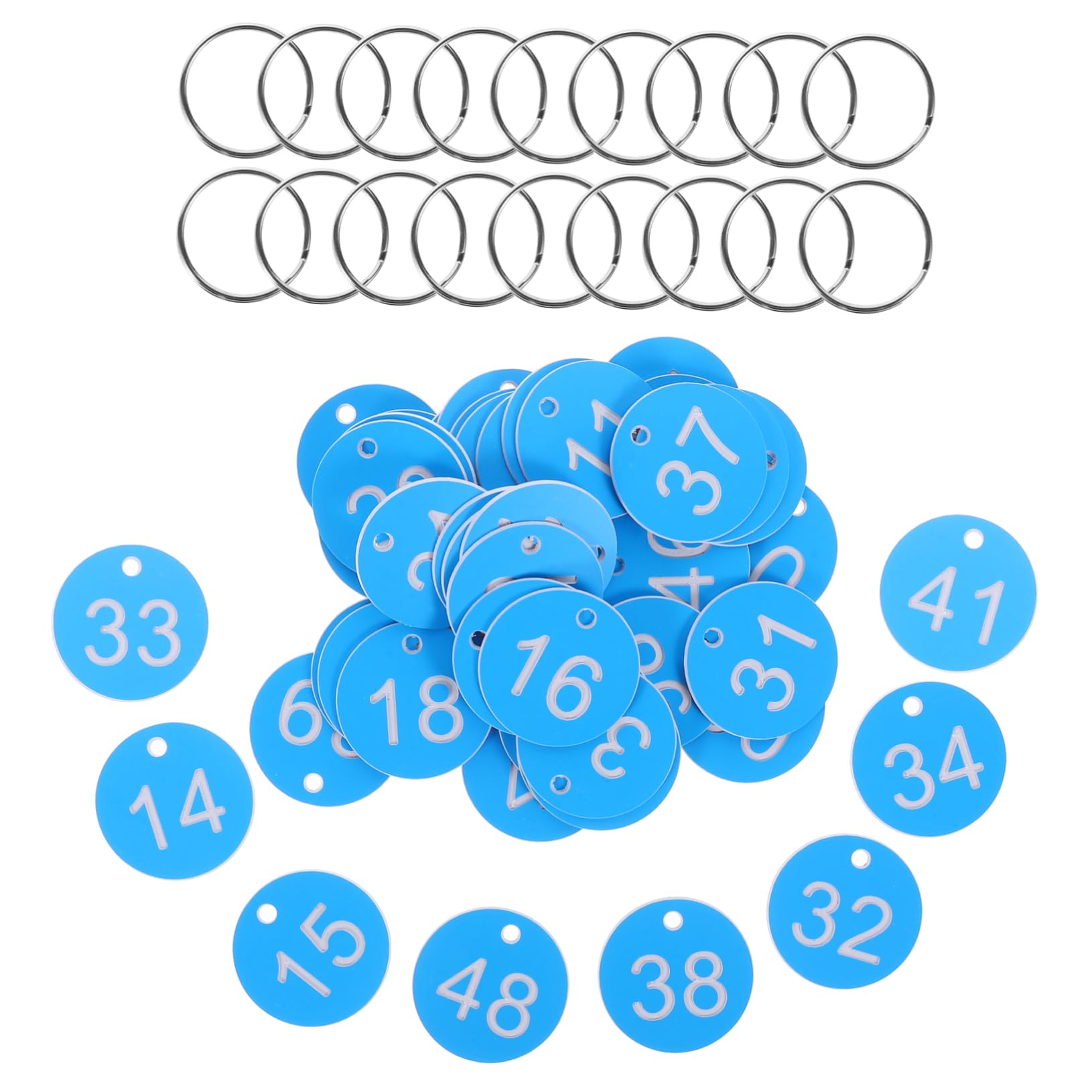 4 Set Etichette Numerate per Targhette Rotonde per Organizzazione Chiavi e Bagagli per Hotel Ristoranti e Armadietti