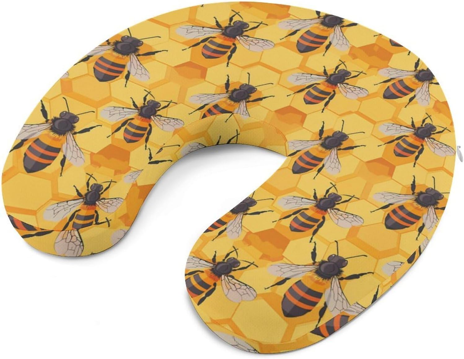Bees Travel Pillow U Shape Neck Pillow Washable Pillowcase for Sleeping Chair