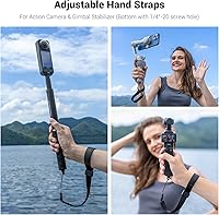 Vista 1 de Correa de mano de nylon ajustable para cámara con diseño de liberación rápida de 1/4"20 para DJI Osmo Pocket 3 Pocket3 Creator Combo Accesorios Osmo