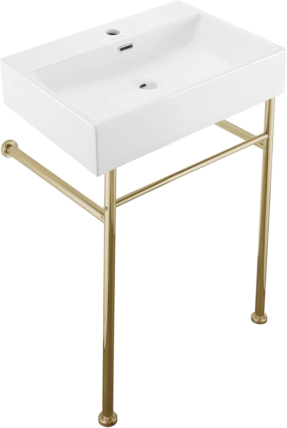 ❤ Crazy Deals Swiss Madison Well Made Forever SM-CS721, Claire 24 Ceramic Console Sink In Glossy White Basin Black Friday Sale 2022 Swiss Madison Well Made Forever SM-CS721, Claire 24 Ceramic Console Sink In Glossy White Basin