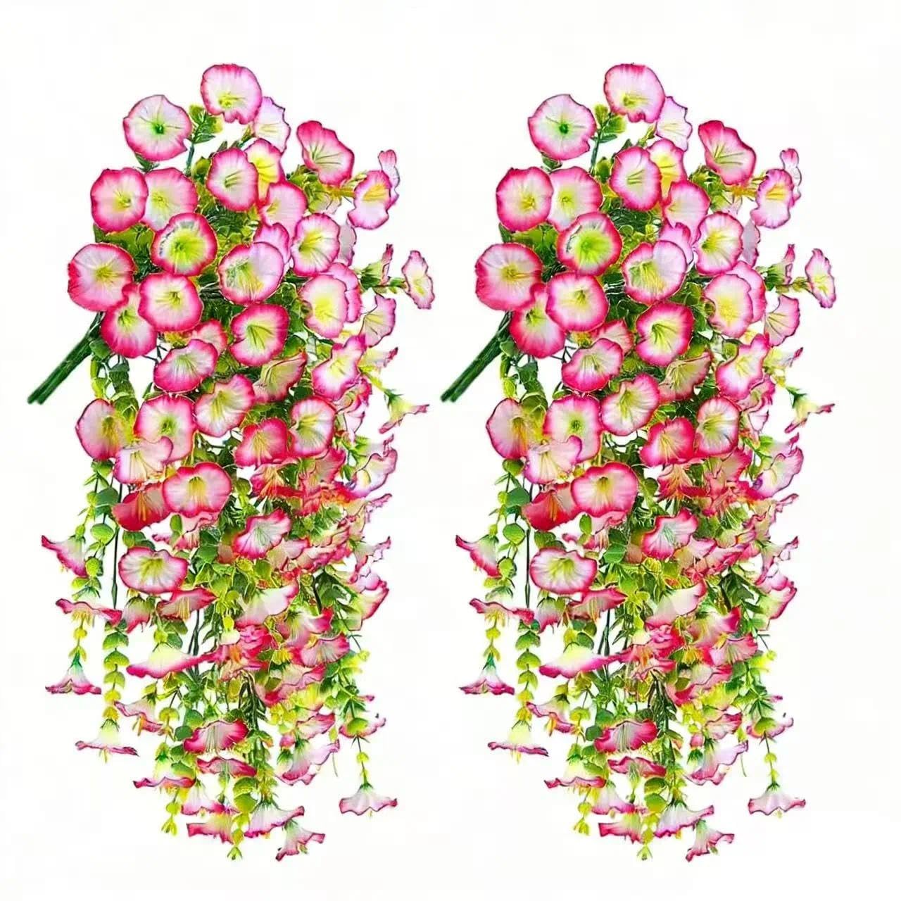 4 Pcs Artificial Hanging Plants,Artificial Trailing Plants,Hanging Flowers