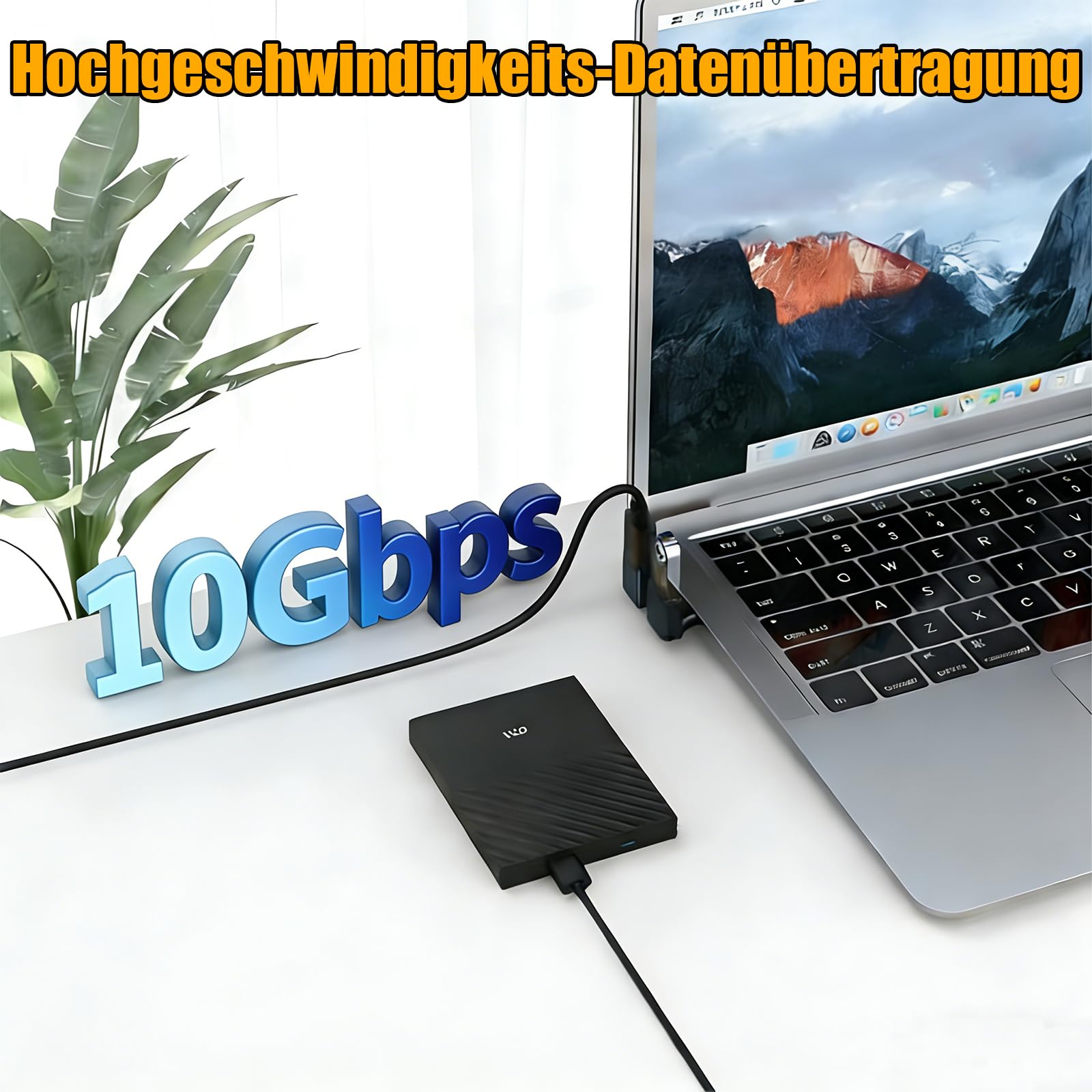 Typ C auf USB 90 Grad Rechtwinkliger Adapter (2 Stück), Typ-C Stecker auf USB Buchse OTG Adapter 10Gbps Kompatibel mit Smartphone, Tablet, Laptop usw