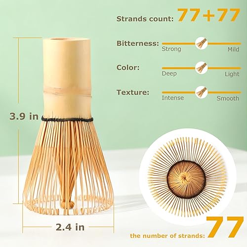 Miniatura 3 de Batidor Matcha Batidor de bambú tradicional Chasen Wisk para ceremonia de té japonesa